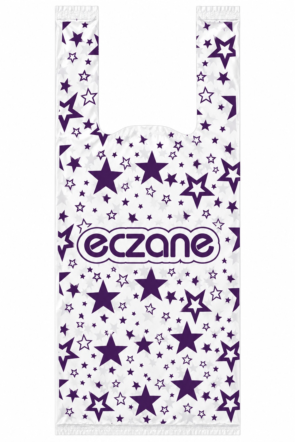 Eczane Poşeti Bio Atlet Tipi Jumbo Boy Yıldızlı (37x10x75 cm) - 135 Adet
