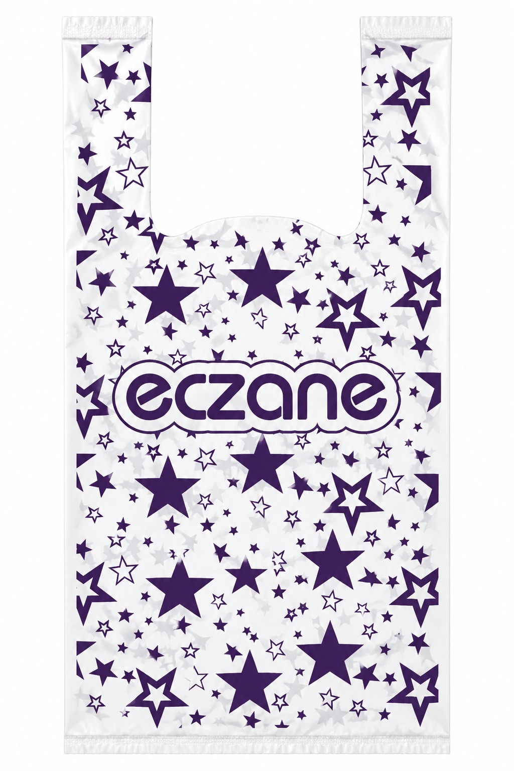 Eczane Poşeti Bio Atlet Tipi Küçük Boy Yıldızlı (22x6,5x40 cm) - 215 Adet