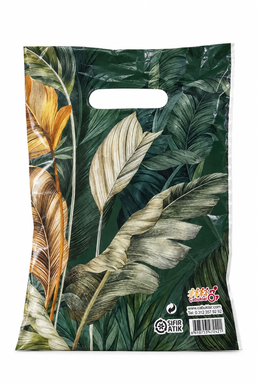 Eczane Poşeti Bio Yeşil Çiçek (22x32 cm) - 100 Adet